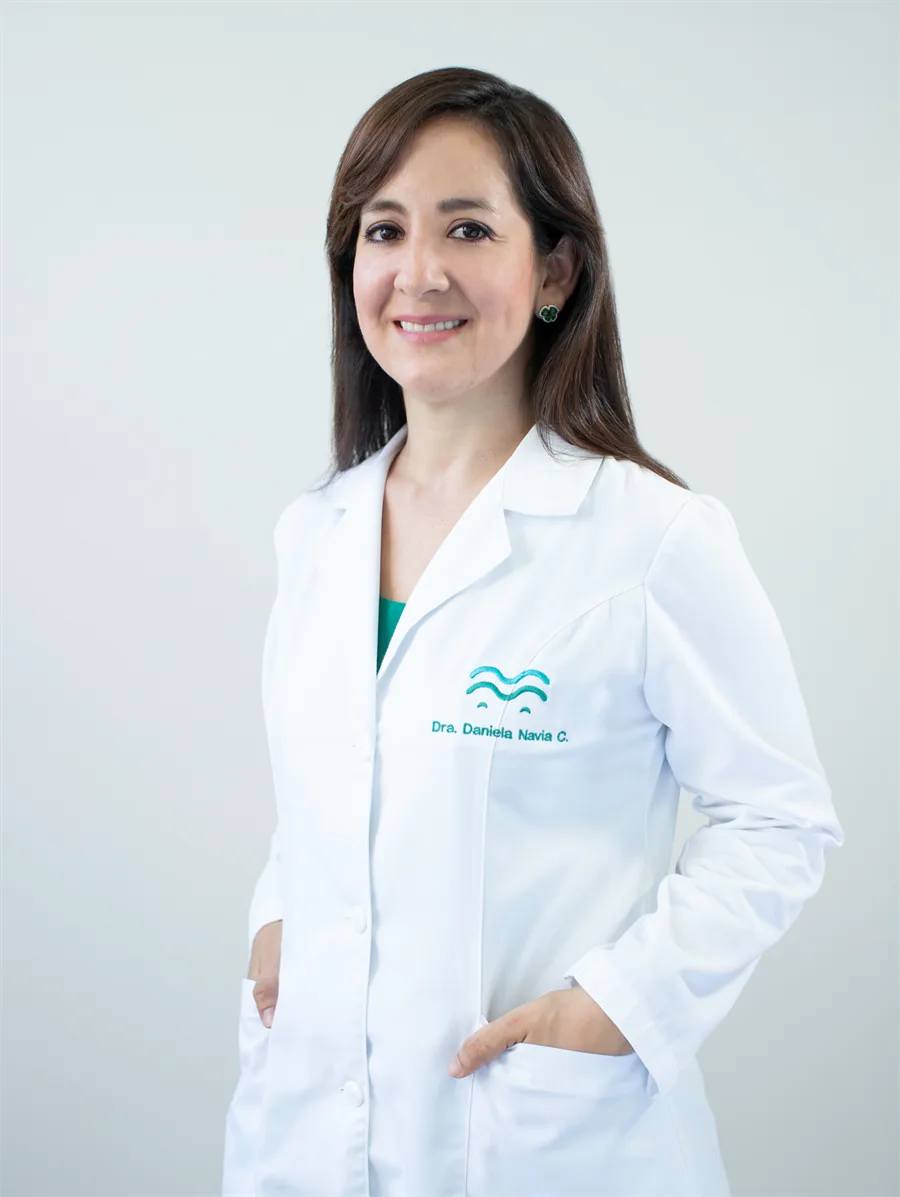 La Dra. Daniela Navia, médica geriatra